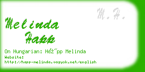 melinda happ business card